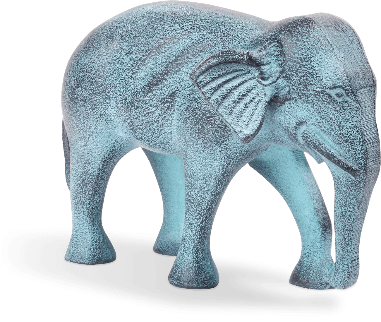 Olifant platina blauw metaal 1 Olifant platina blauw metaal