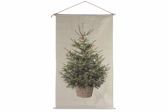 Canvasdoek kerstboom kerstballen goud L 1 Canvasdoek kerstboom kerstballen goud M