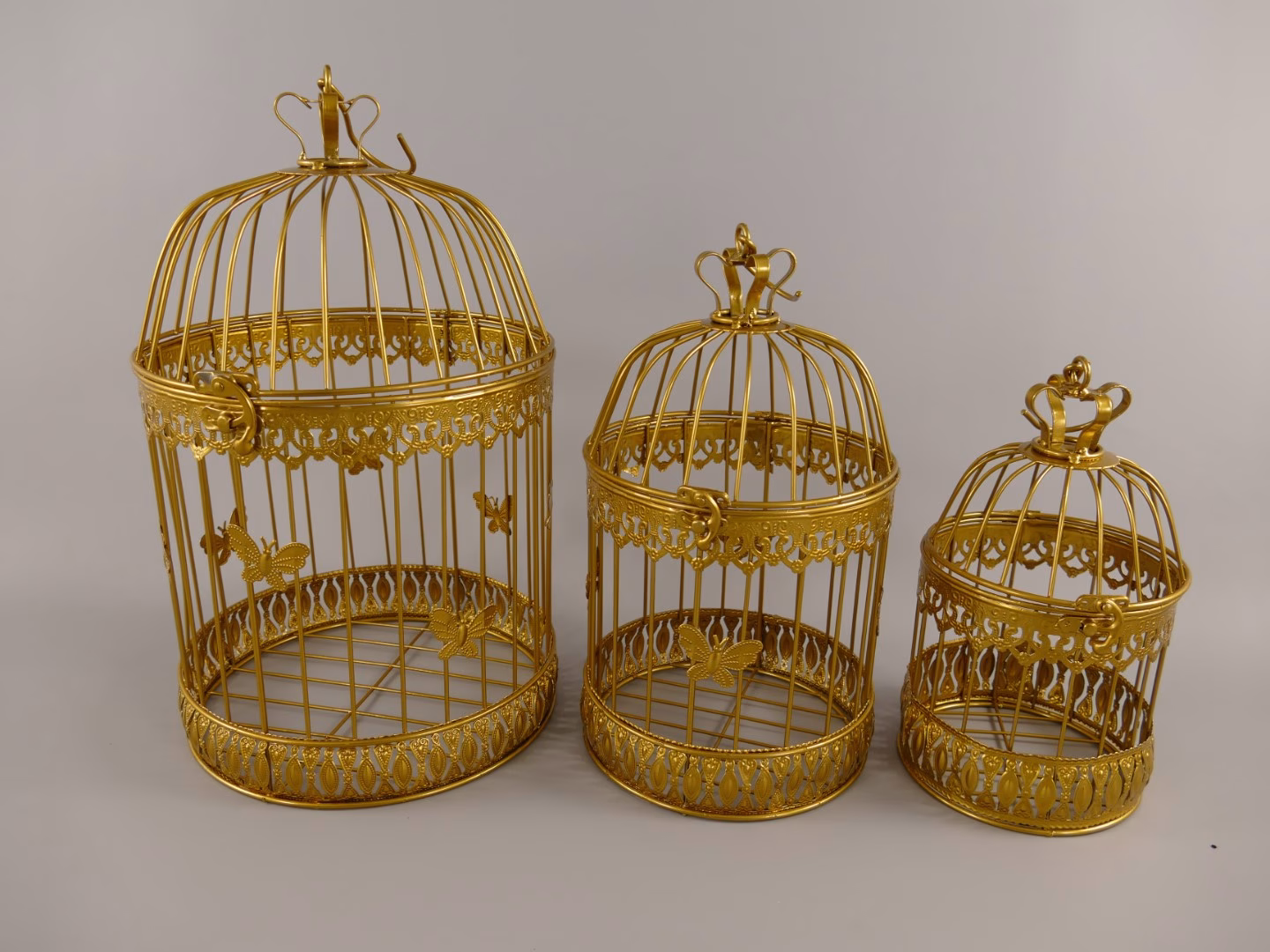 Vogelkooi goud set rond 1 Vogelkooi goud set rond
