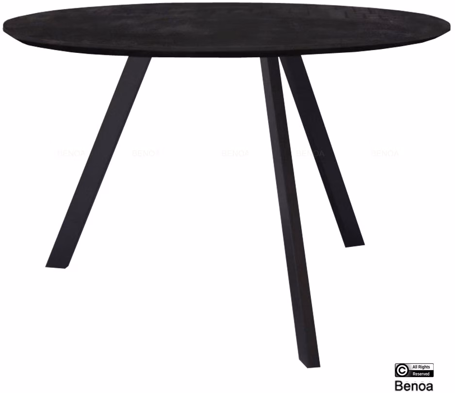 Berlin zwart eettafel rond 140 1 Berlin zwart eettafel rond 120