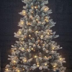 Kerstboom ledverlichting  canvasdoek antraciet