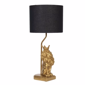 Tafellamp leeuw goud