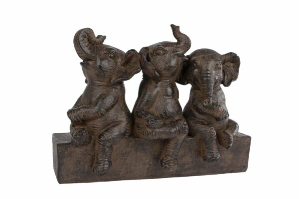 Three elephants" bruin polystone