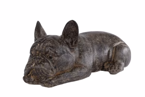 Sculptuur " Bulldog '' bruin