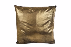 Kussen Xavi zwart/goud Dit leuke, decoratieve gouden kussen past perfect hotel chique op de bank in het interieur of slaapkamer.