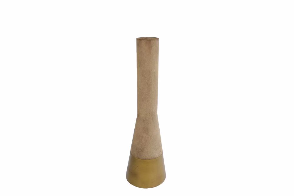 Vaas Tiffany L goud/cream. 1 Vaas Tiffany S goud/cream