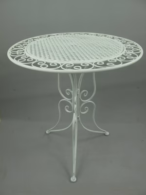 Tuintafel wit metaal