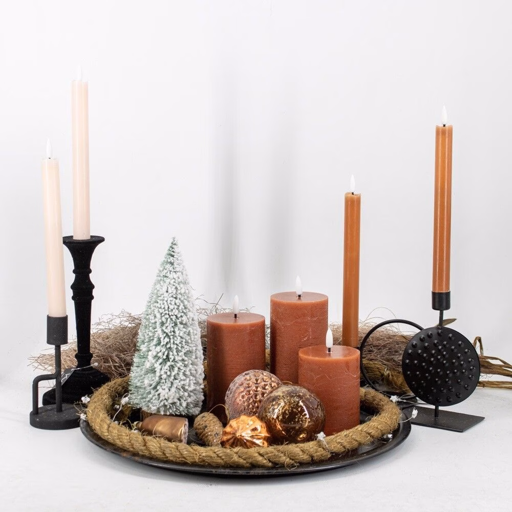 LED dinerkaarsen set sandstone 3 LED dinerkaarsen set sandstone - Afbeelding 3