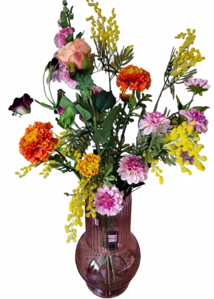 Zijden wildbloemen boeket