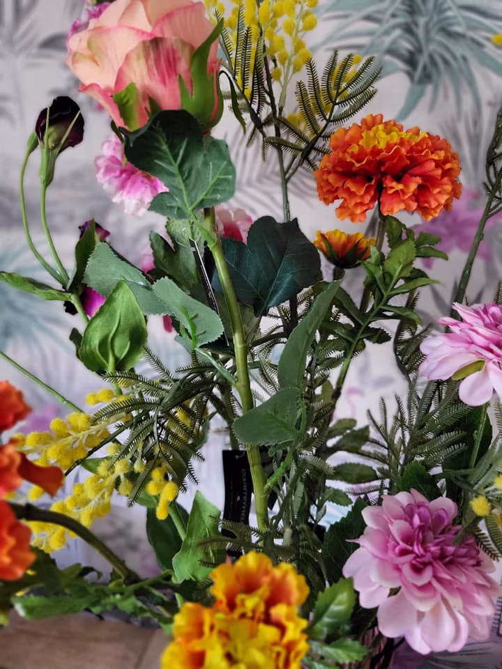 Bos bloemen inclusief vaas 3 Vaas Mare roze Countryfield