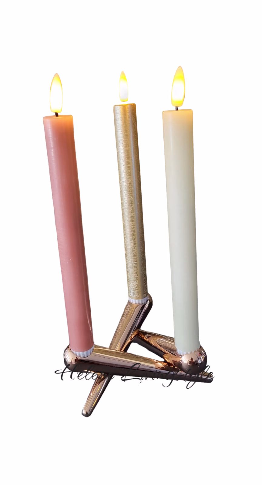LED-kaarsen Countryfield ivoor Dinerkaarsen 3 LED-kaarsen Countryfield roze