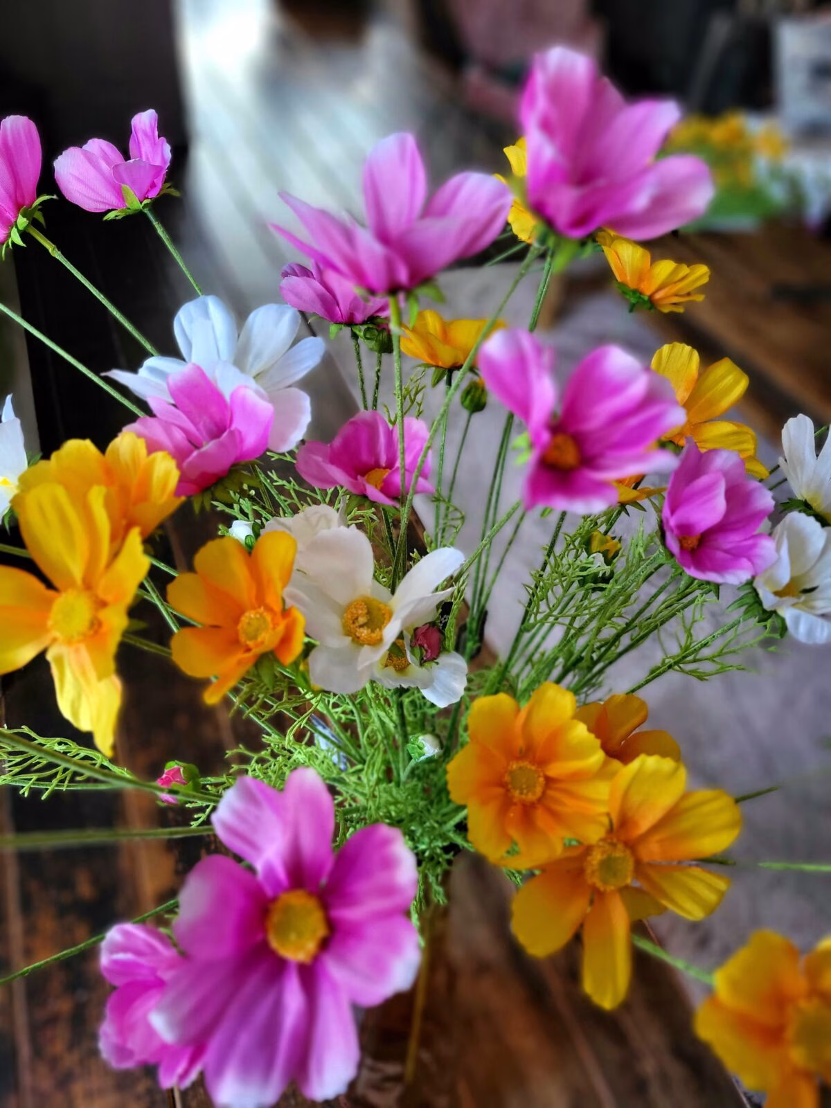 Kunstbloem "Cosmos Orion creme 3 Kunstbloem "Cosmos Orion creme