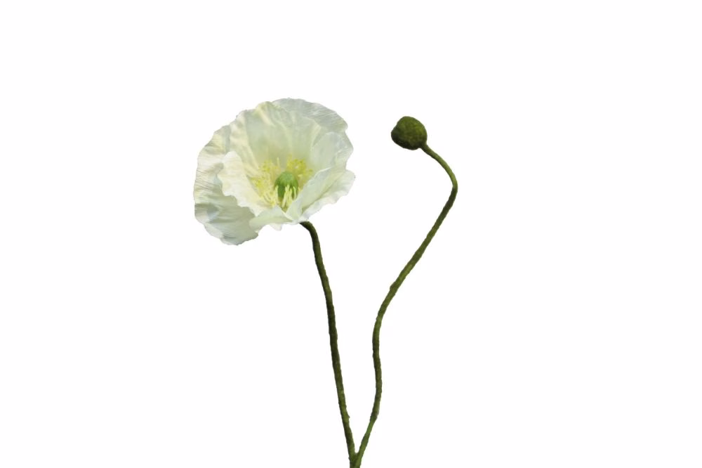 Kunstbloem "Papaver " crème 1 Kunst bloem "Papaver " crème