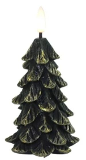 Kerstboom zwart/goud wax ledverlichting