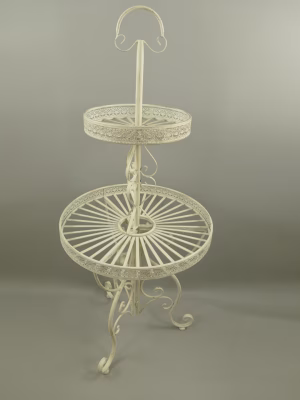 Grote klassieke etagère wit