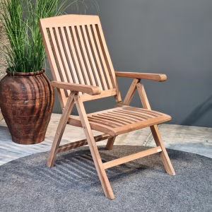 Recliner Teakwood verstelbare stoel