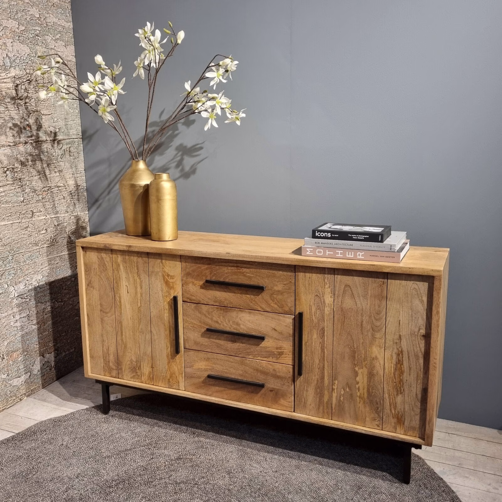 Jayden 3 Drawer 2 Door Sideboard 2 Jayden 3 Drawer 2 Door Sideboard - Afbeelding 2