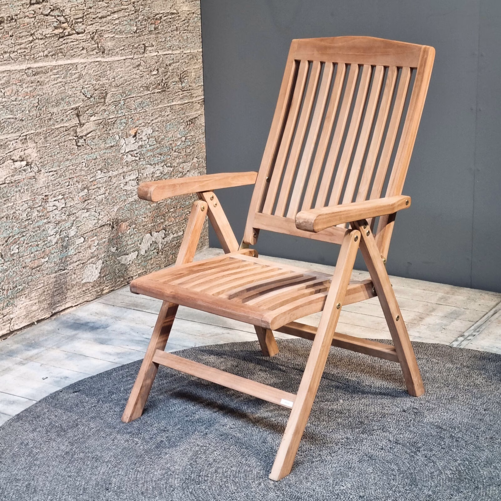 Recliner Teakwood verstelbare stoel 2 Recliner Teakwood verstelbare stoel - Afbeelding 2
