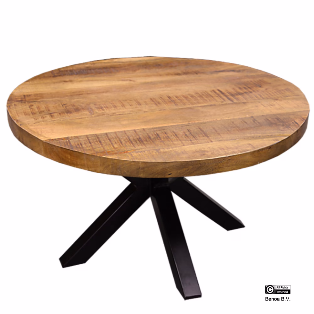 Mango Salontafel met Spiderpoot 80 1 Mango Salontafel met Spiderpoot 80
