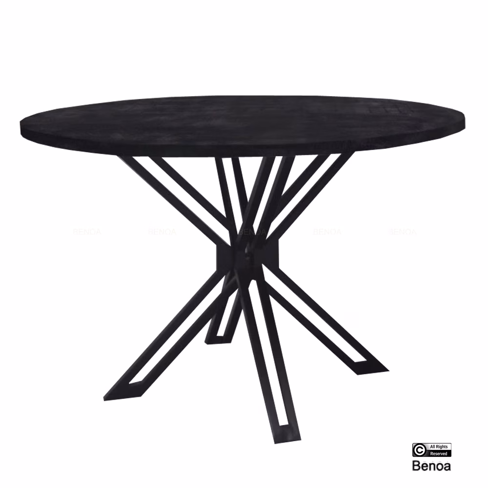 Yana Ronde Eettafel Zwart 120 1 Yana Ronde Eettafel Zwart 120