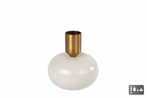 Kandelaar "Maya bol" S creme goud