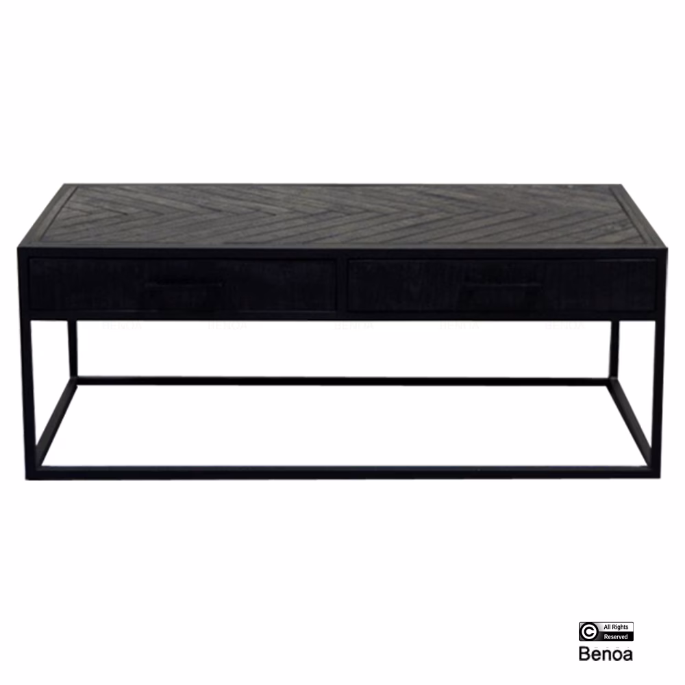 Jax-salontafel 2-lades zwart120 1 Jax salontafel 2-lades zwart 120