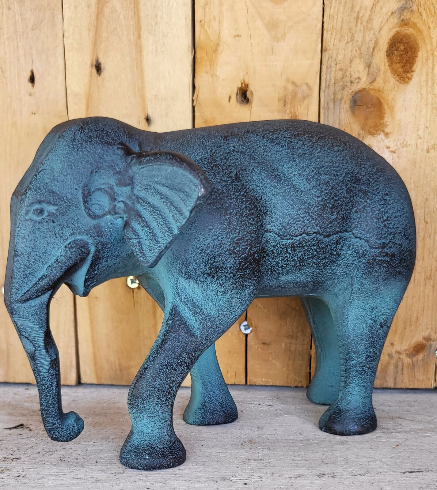Olifant platina blauw metaal 3 Olifant platina blauw metaal