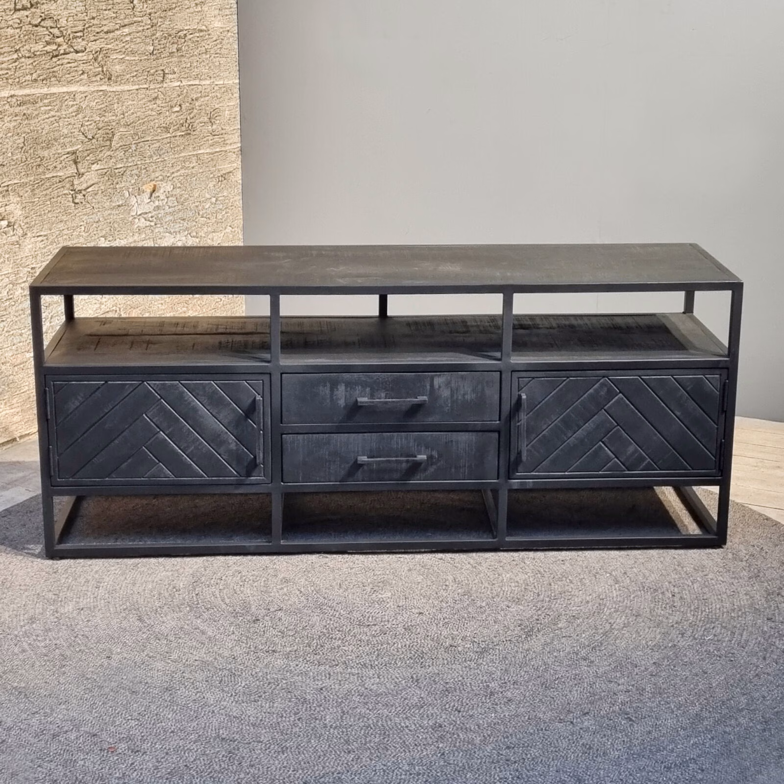 Jax TV-meubel zwart 150 3 Jax TV-meubel zwart 150 - Afbeelding 3