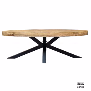 Mango Salontafel 3+3 Ovaal blad met spinnenpoot
