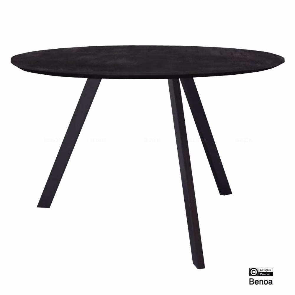 Berlin Eettafel Rond Zwart 150 1 Berlin Eettafel Rond Zwart 150