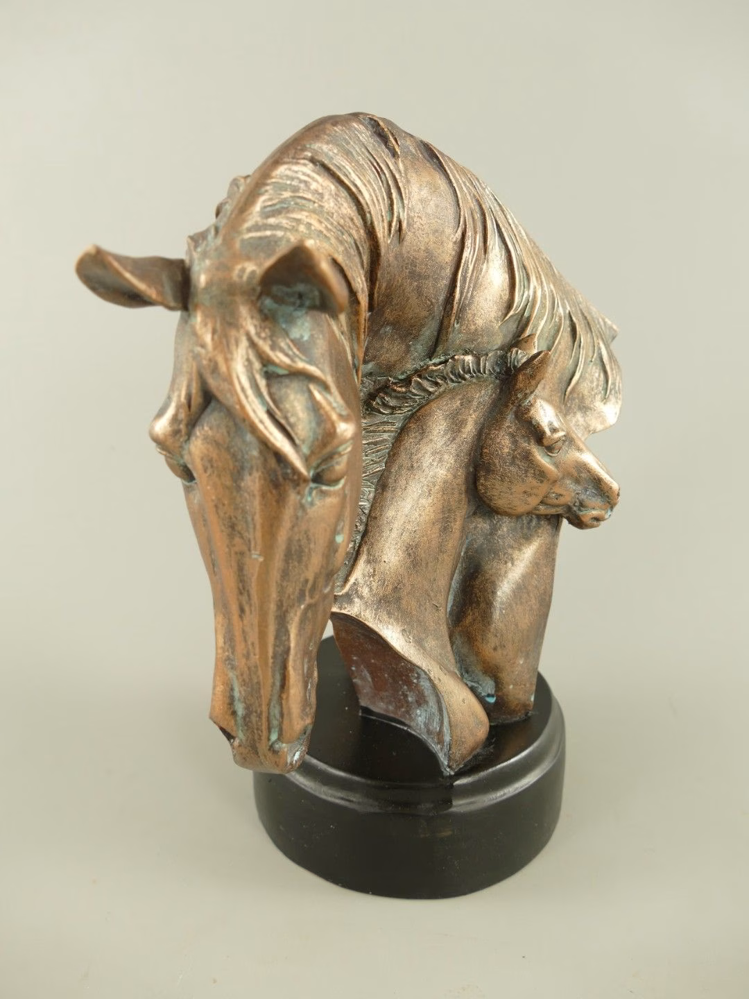 Paardenhoofd polystone bronskleur 5 Paardenhoofd polystone bronskleur - Afbeelding 5
