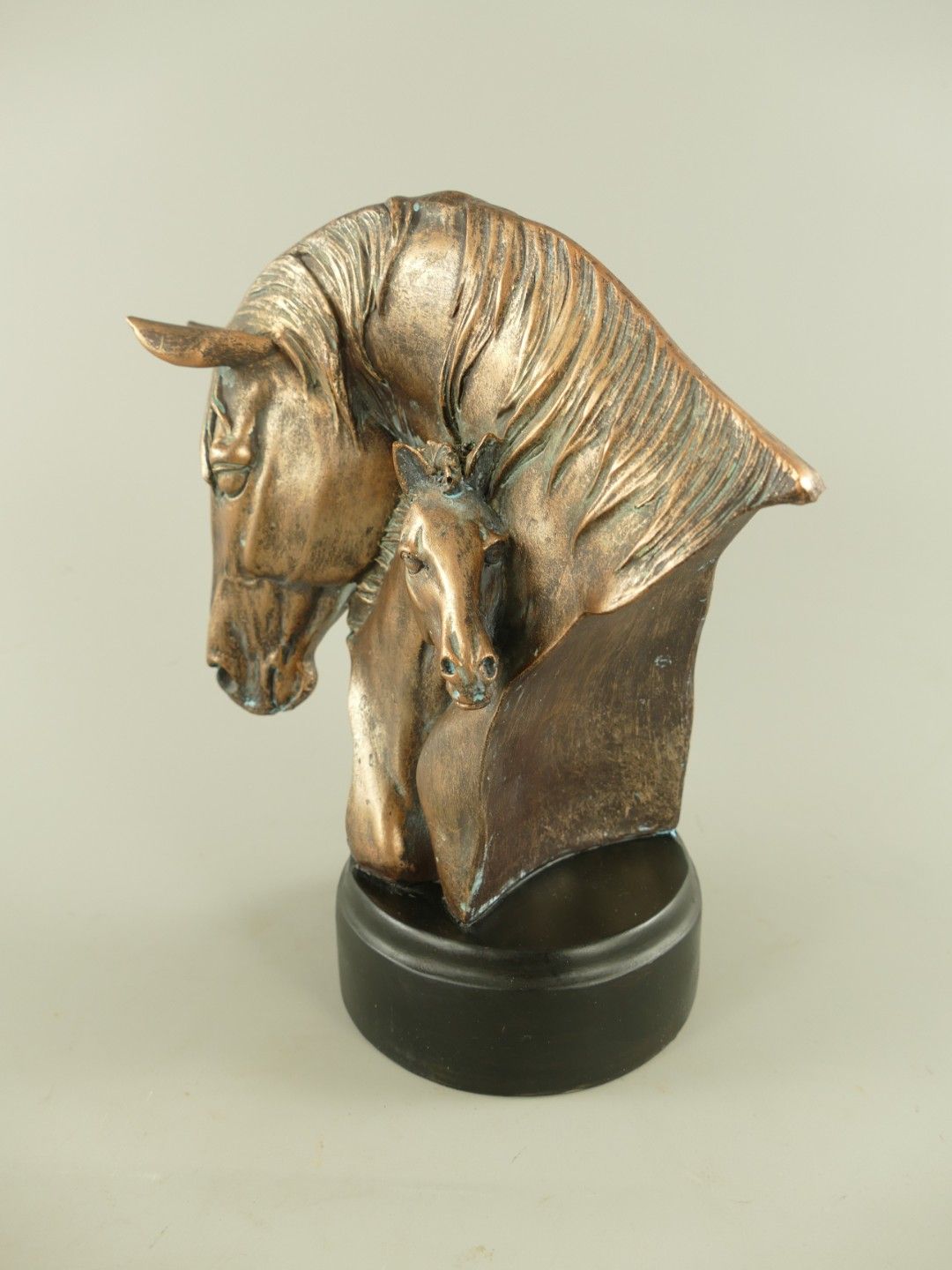 Paardenhoofd polystone bronskleur 7 Paardenhoofd polystone bronskleur - Afbeelding 7