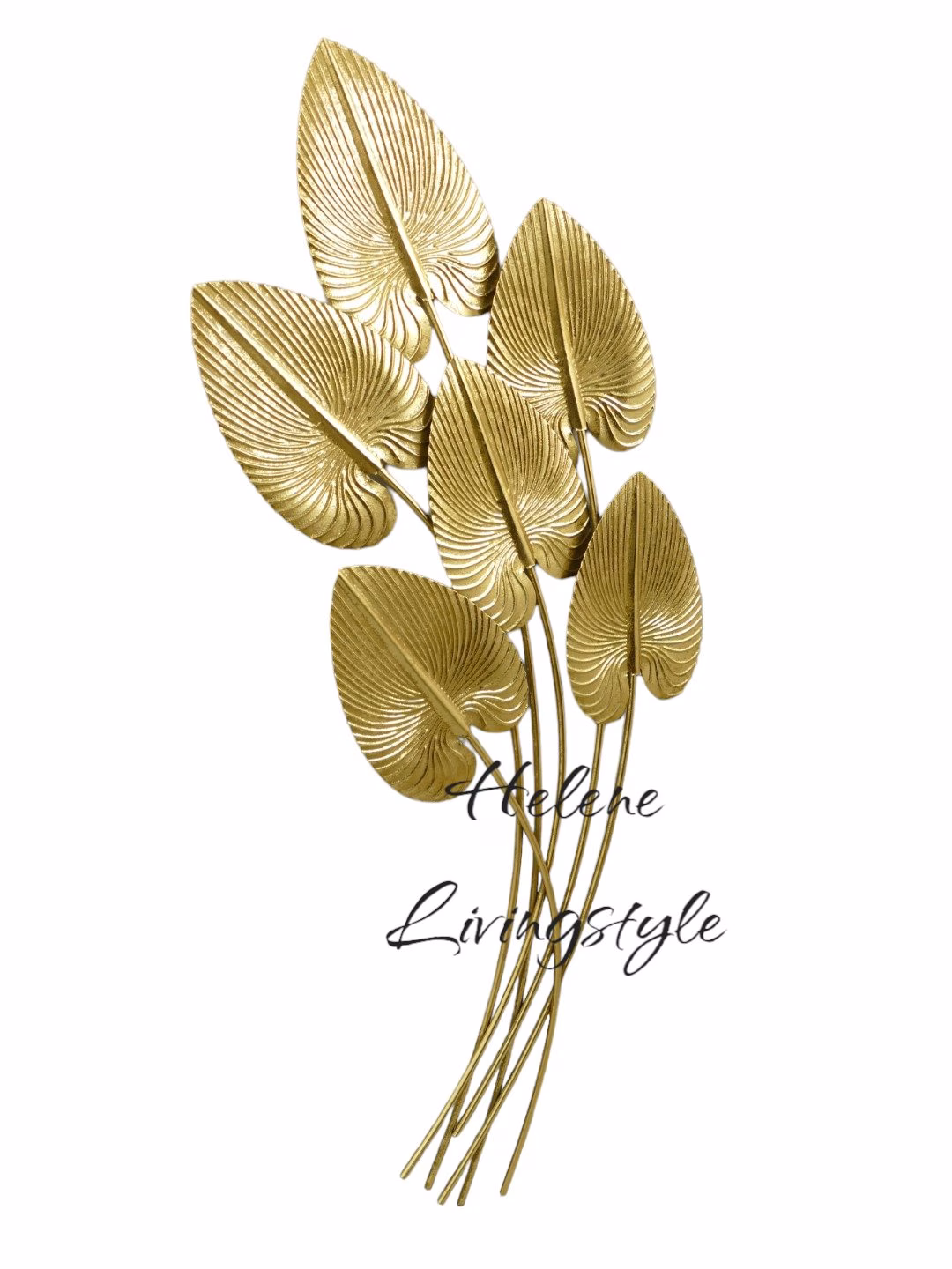 Wandornament bloemen goudkleurig 102 1 Wandornament bloemen goudkleurig 102