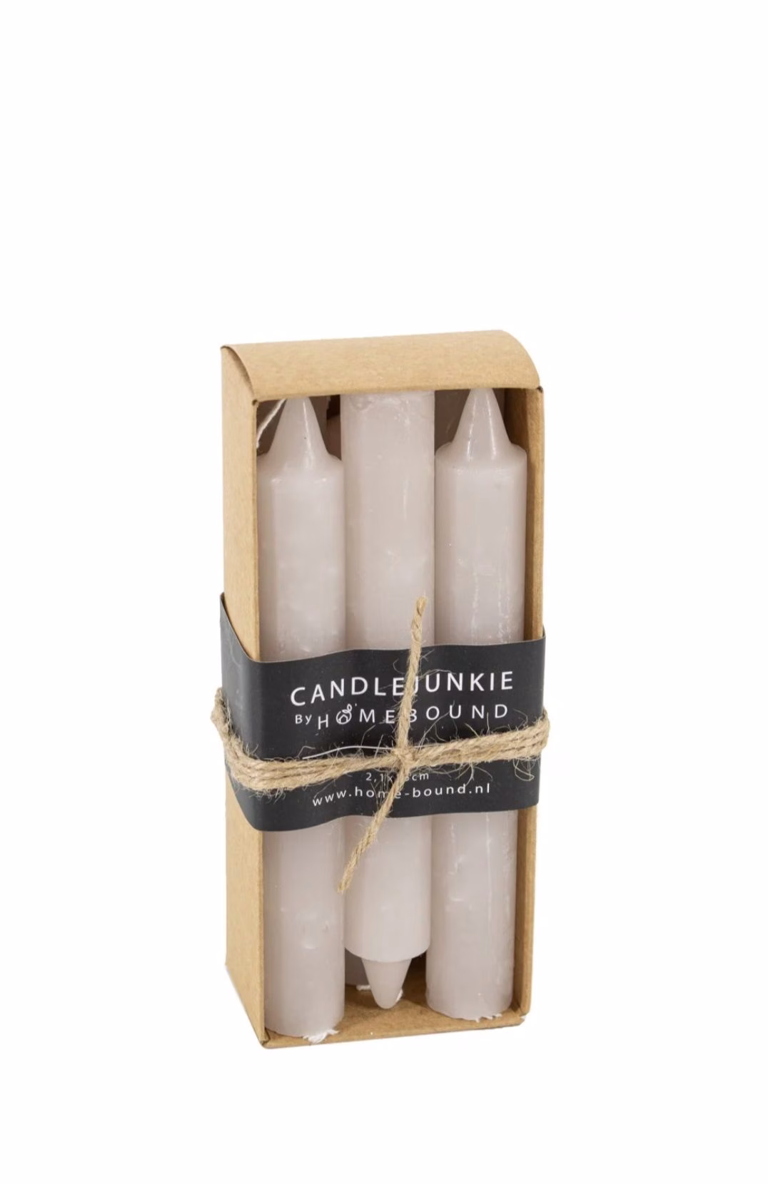 Doos met dinerkaarsen beige 1 Doos met dinerkaarsen beige