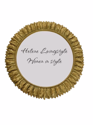 Wandspiegel polystone rond goud