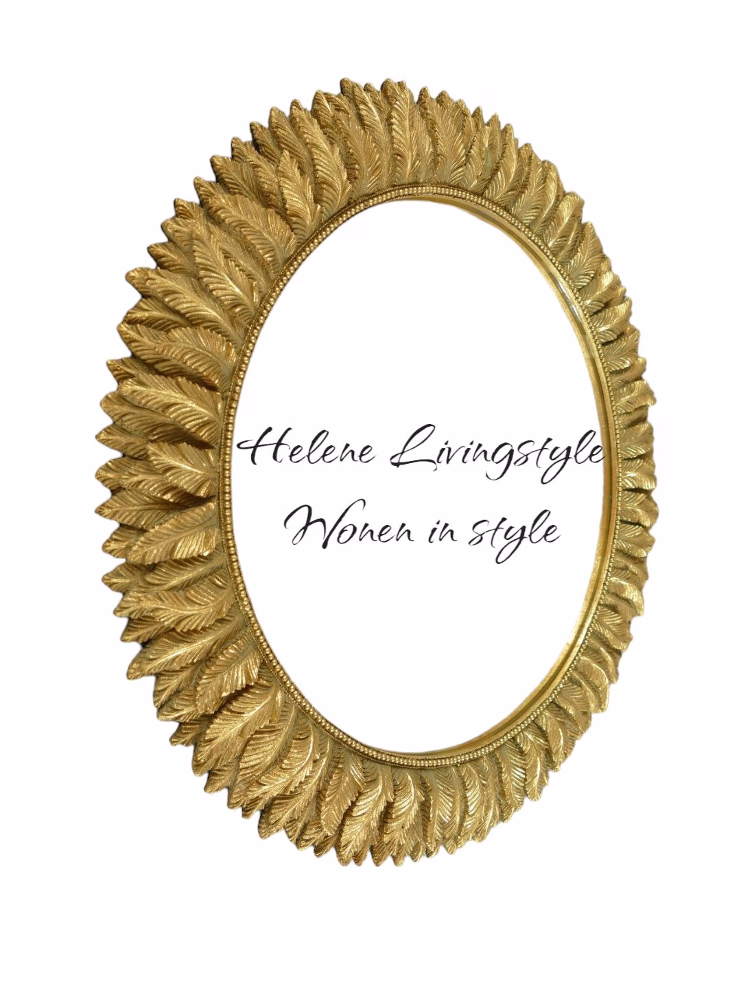 Wandspiegel polystone rond goud 3 Wandspiegel polystone rond goud