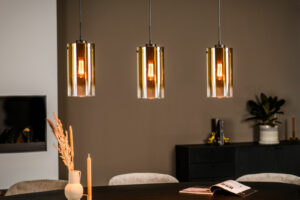 Luxe hanglamp 3-lichts goud