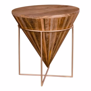 Unieke salontafel mangohout piramide