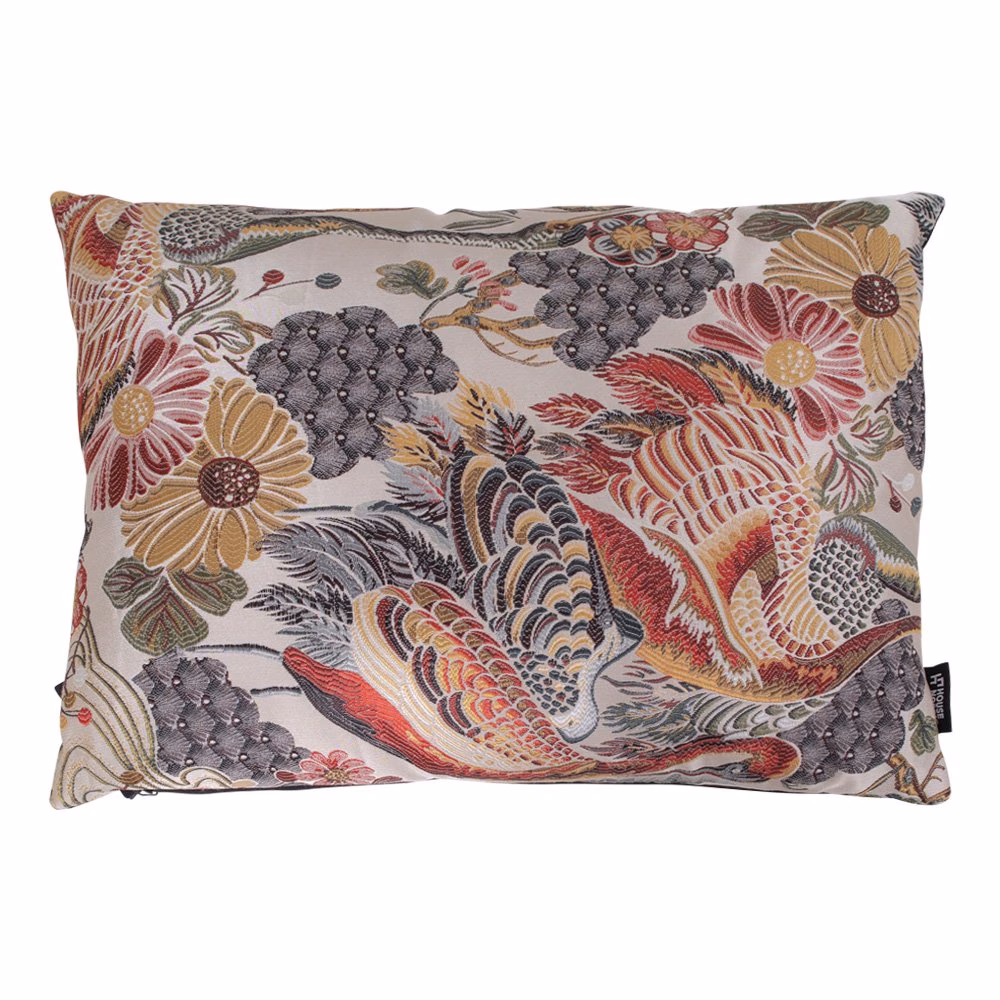 Alvito Kussen met bloemmotief 60x45. 1 Alvito Kussen met bloemmotief 60x45.