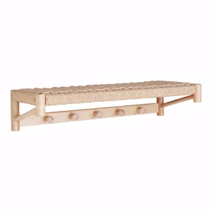 Abano Hoedenrek Populierenhout & Vlechtwerk 78x31.
