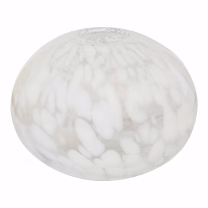 Mondgeblazen vaas, witte stippen, Ø22x17