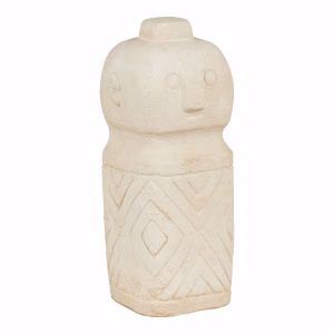 Totem tac beeldje cement, beige, 6,5x6,5x15
