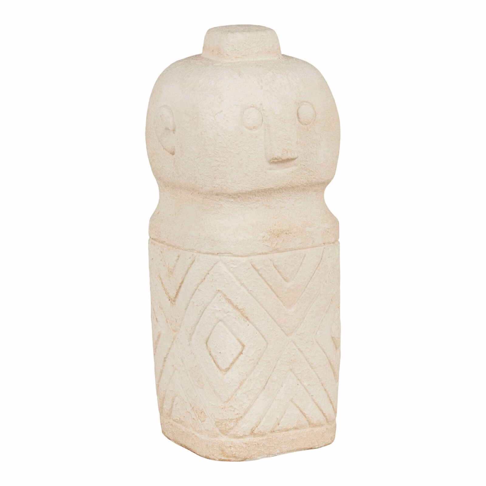 Totem tac beeldje cement, beige, 6,5x6,5x15 1 Totem tac beeldje cement, beige, 6,5x6,5x15
