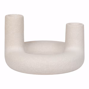 Kaarshouder Cera keramiek beige