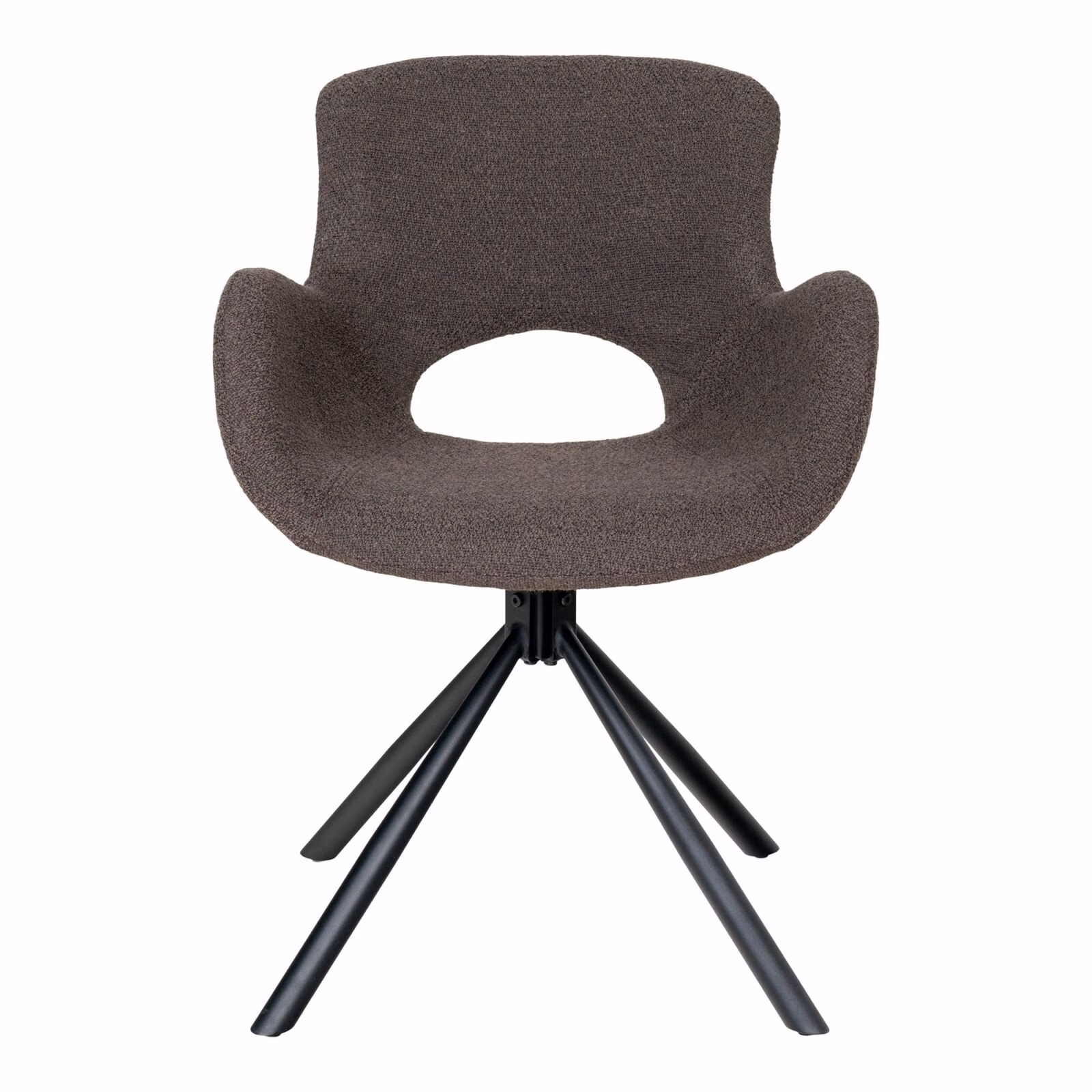 Amorim Luxe Bouclé Eetkamerstoel met Draaibare Zitting set of 2 2 Amorim Luxe Bouclé Eetkamerstoel met Draaibare Zitting set of 2 - Afbeelding 2