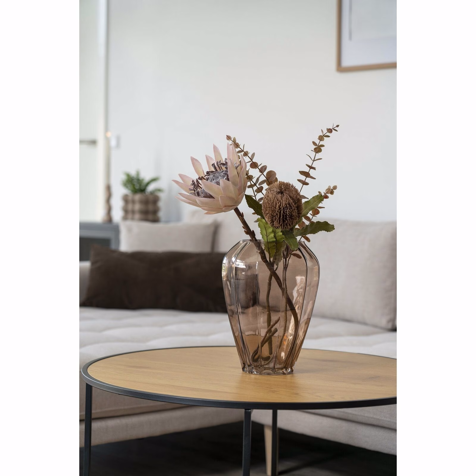Vaas in glas, bruin,29 2 Vaas in glas, bruin,29 - Afbeelding 2