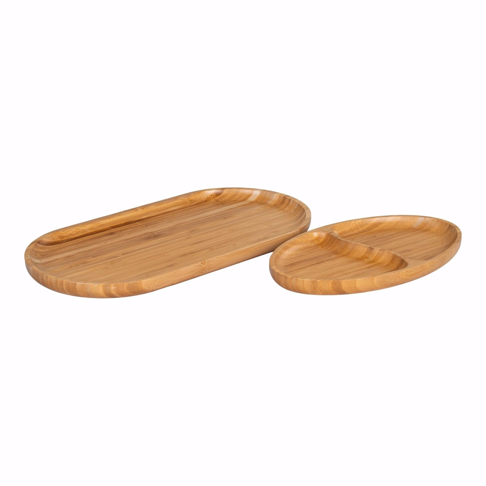 Dienblad, bamboe, naturel, set van 2 2 Dienblad, bamboe, naturel, set van 2 - Afbeelding 2