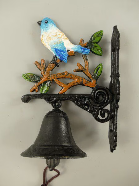 Deurbel gietijzer vogel 22 1 Deurbel gietijzer vogel 22