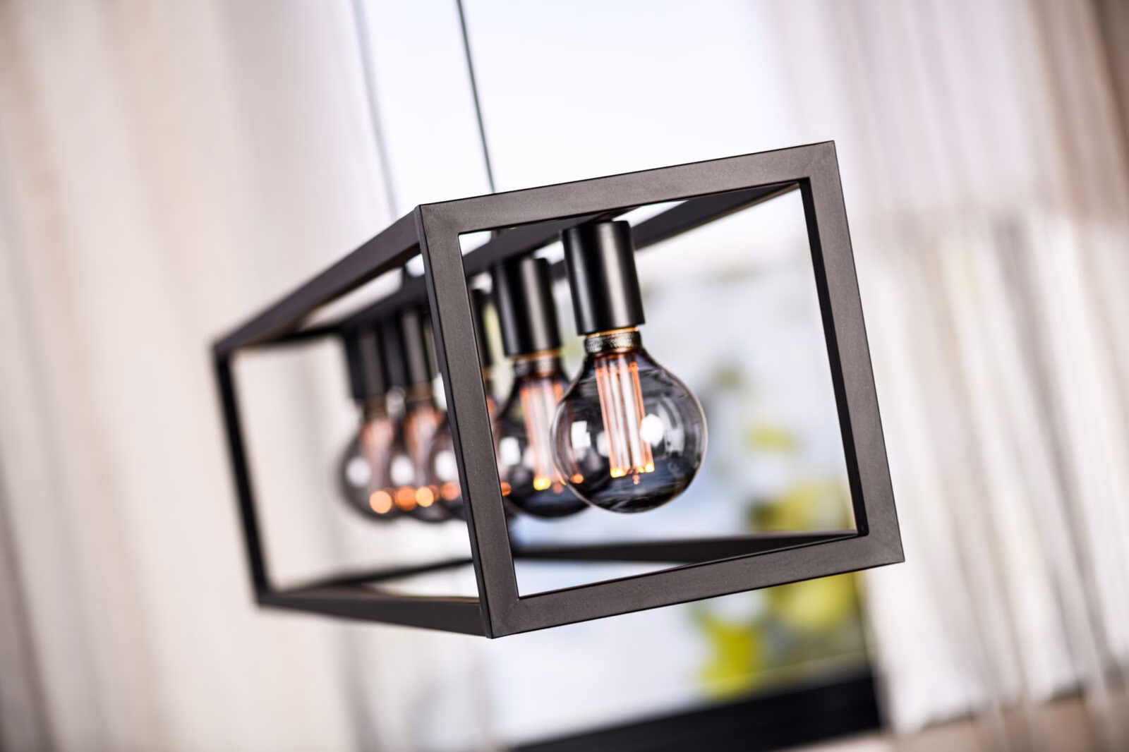 Hanglamp, 5-lichts, H340 zwart 4 Hanglamp, 5-lichts, H340 zwart - Afbeelding 4