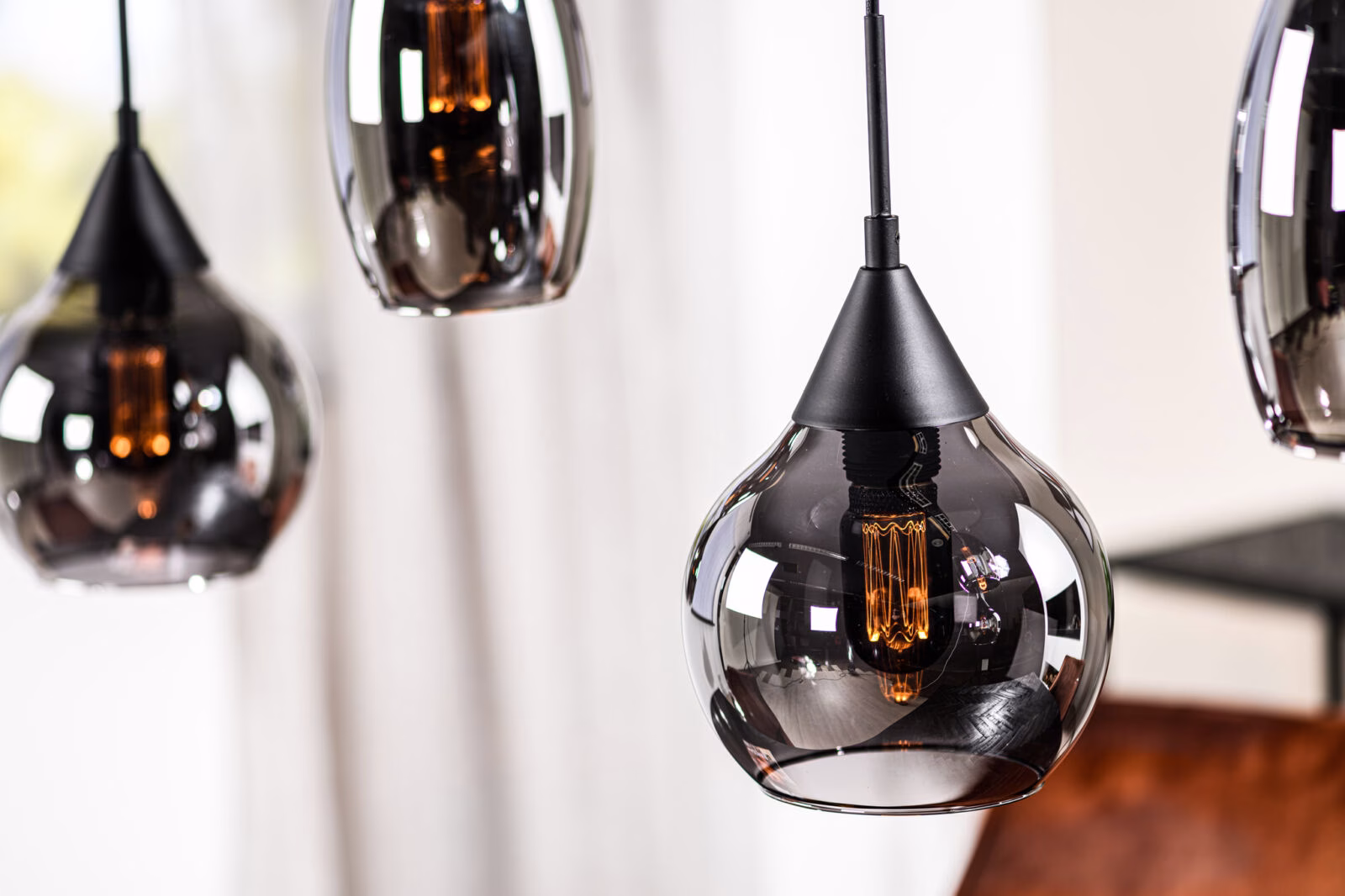 Hanglamp 5-lichts smoke glas 3 Hanglamp, 5-lichts smoke glas